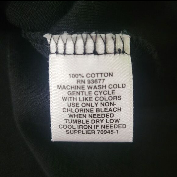 Liz Claiborne Black Cotton Crew Long Sleeve Pullover Top - Picture 10 of 14